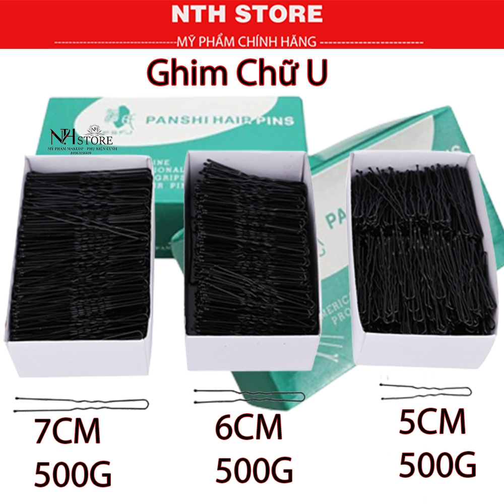 Ghim Chữ U 500g Cài Tóc Chuyên Nghiệp chính hãng bọc sơn đen chống gỉ ...