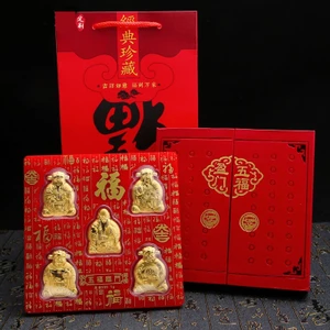 Bộ Ngũ Phúc - PHÚC LỘC THỌ TÀI HỶ Mạ Vàng