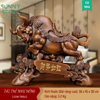 Tượng trâu, Con trâu, Tuổi sửu, 12 con giáp, Tượng phong thủy, Decor Trang trí nhà cửa, Quà tặng ý nghĩa - SUNNY