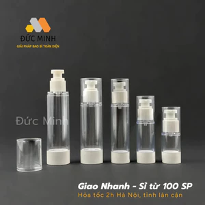 Chai hút chân không, lọ nhựa chiết trong suốt nhấn xịt giọt, xịt sương 5/10/30/50/80/100ml