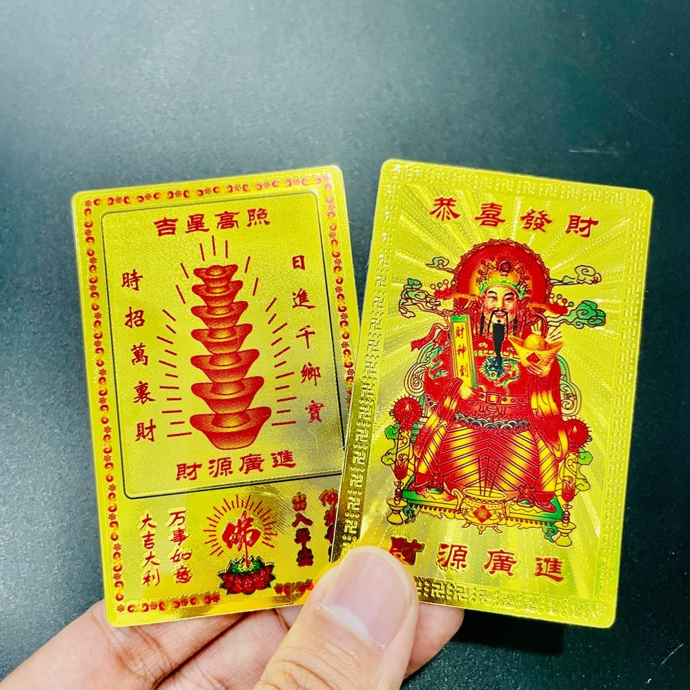 [HÓT] SỈ 100 Lá Ngũ Lộ Thần Tài Plastic Vàng may mắn , Giá Sỉ
