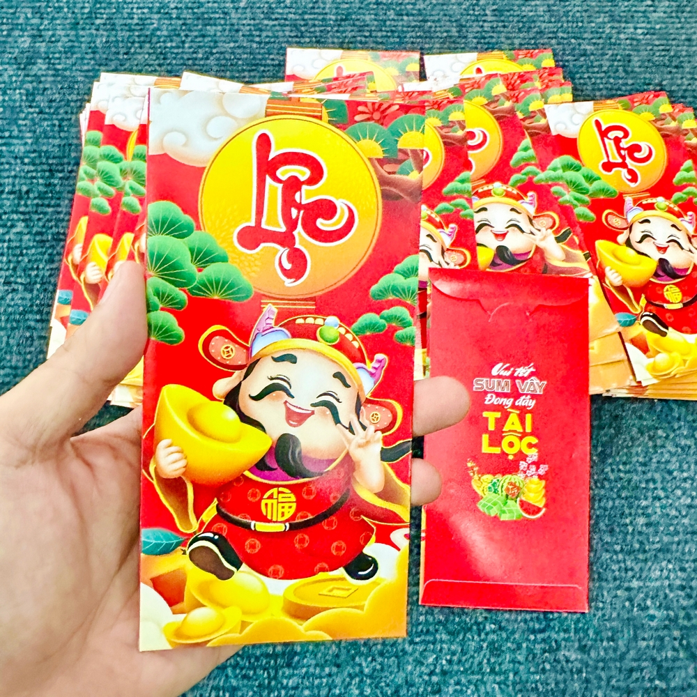 [HÓT] Combo 10 Bao Lì Xì Giá Sỉ Mẫu Chữ LỘC đẹp mắt ý nghĩa lịch sự Lì Xì Tết độc đáo , Giá Sỉ