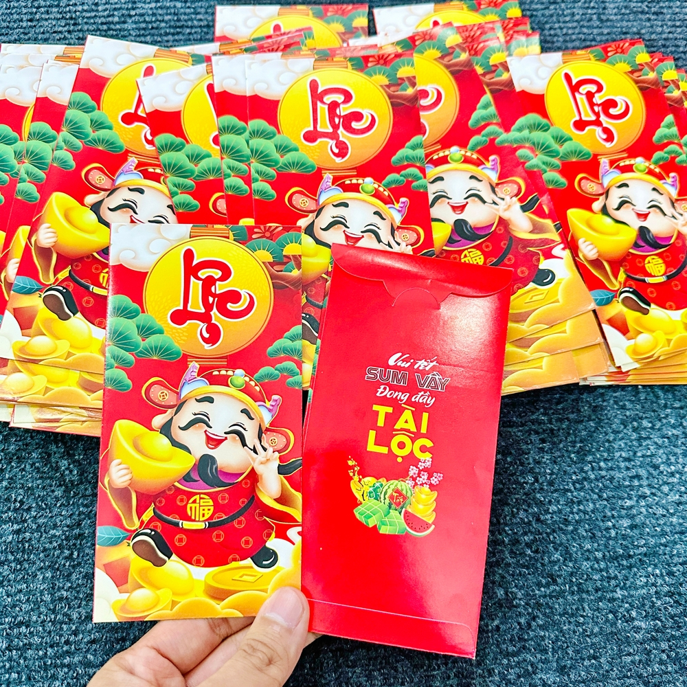 [HÓT] Combo 10 Bao Lì Xì Giá Sỉ Mẫu Chữ LỘC đẹp mắt ý nghĩa lịch sự Lì Xì Tết độc đáo , Giá Sỉ