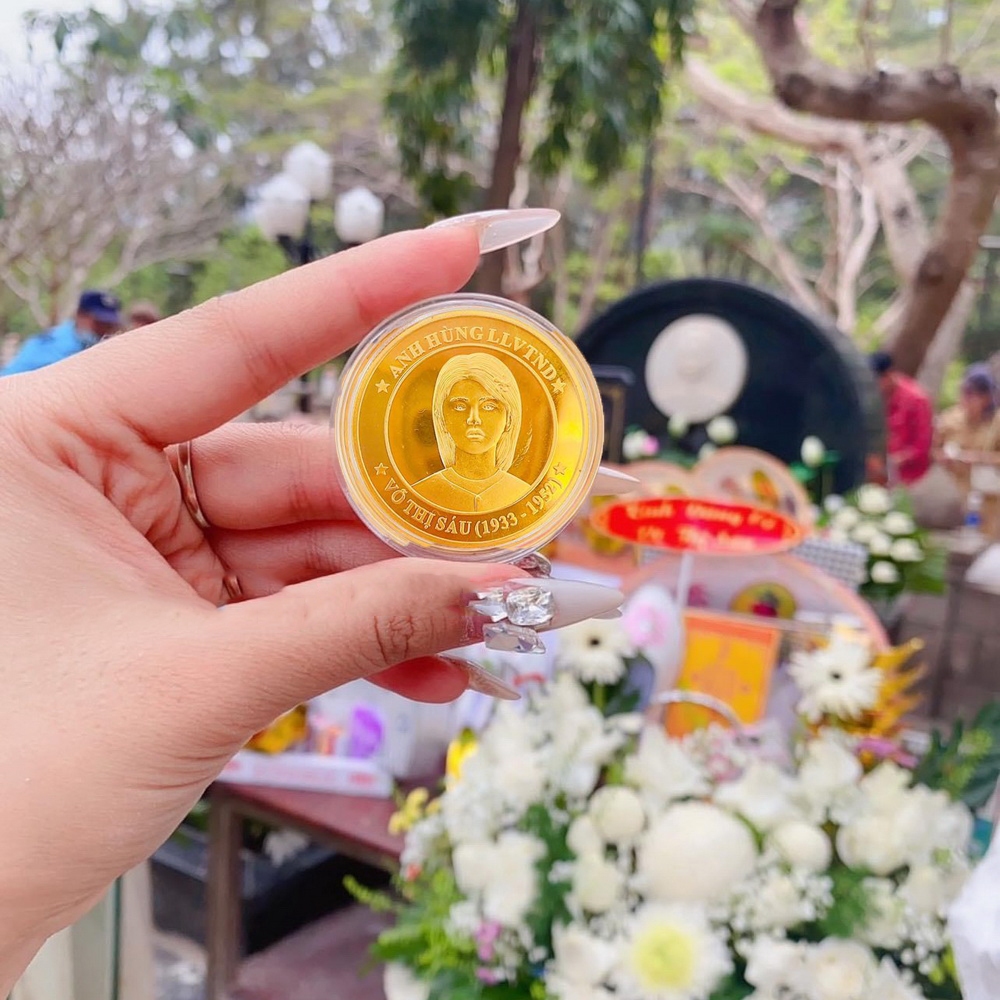 Đồng Xu Cô Sáu Mạ Vàng - Làm Ăn Mua Bán Thuận Lợi Phong Thủy