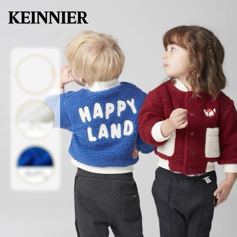 [SUPER SALE - TAG 1,3Tr ] Áo bomber unisex bé trai bé gái xuất dư lông cừu Happyland Keinnnier C6022