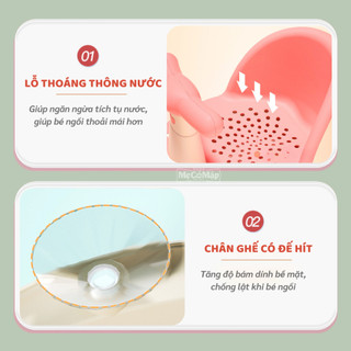 Ghế Ngồi Tắm Chống Trượt Cho Bé Pakey, Ghế Tập Ngồi, Ghế Tập Ngồi Cho Bé Tiện Lợi Có Đế Hít An Toàn