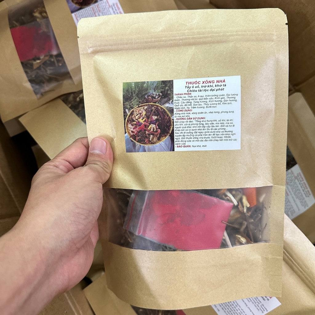 [LOẠI CAO CẤP] Xông Nhà Thảo Mộc (Khô) HOẢ TỊNH Tẩy Uế, Thanh Tẩy Phong Long, Kích Tài Lộc, May Mắn