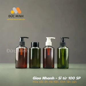 Lọ chiết, chai nhựa nâu xanh 150ml nắp nhựa các loại