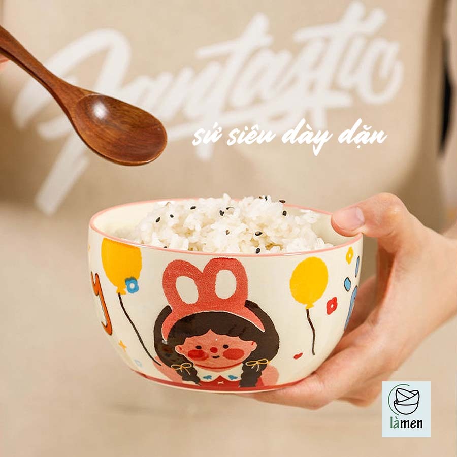 [BẢO HÀNH BỂ VỠ] Bát Sứ Cao Cấp Hình Thù Đáng Yêu, Bát Ăn Cơm SET007