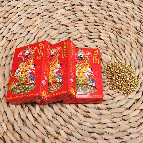 [Sẵn Hàng] Gạo Vàng Thần Tài , Thờ Cúng Ban Thần Tài - có loại Hộp Và Loại Túi