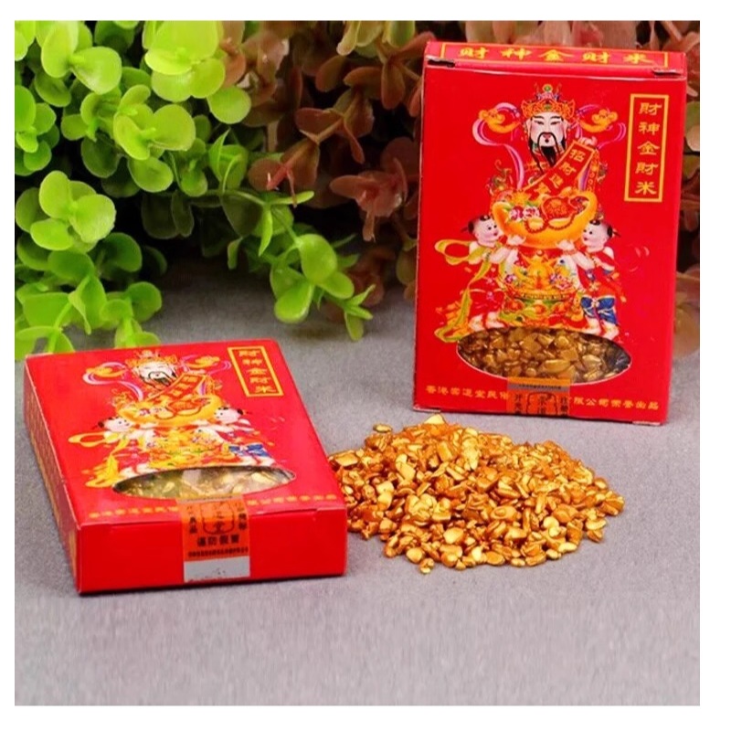 [Sẵn Hàng] Gạo Vàng Thần Tài , Thờ Cúng Ban Thần Tài - có loại Hộp Và Loại Túi