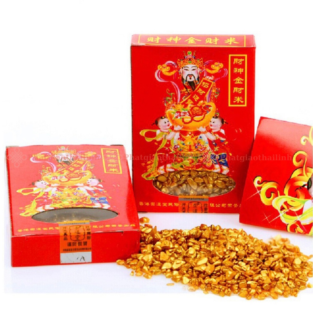 [Sẵn Hàng] Gạo Vàng Thần Tài , Thờ Cúng Ban Thần Tài - có loại Hộp Và Loại Túi