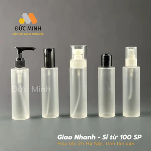 Lọ nhựa chiết mỹ phẩm, serum 100ml nhám các loại nắp [Nhựa PET cao cấp] [Hàng Cao Cấp]