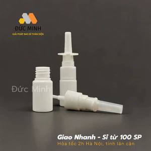 Lọ chiết, chai nhựa trắng xịt mũi 10ml, 15ml