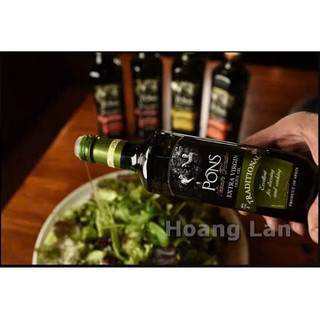 Dầu Olive Extra Virgin PONS 1 Lít - Tây Ban Nha (chai thủy tinh)