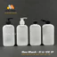 Lọ chiết dầu gội, chai nhựa dẹt trắng 300ml hình chữ nhật nắp dầu gội trắng, đen các loại