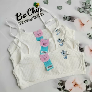 Áo Lá Học Sinh Cotton Màu Trắng Mút Mỏng Liền Đẹp Co Giãn Thoáng Mát Mã [1024] Size: 25-35 ký