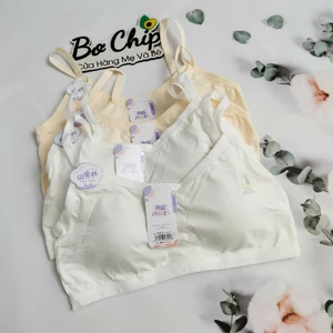 Áo Lá Học Sinh Cotton Màu Trắng Và Da Mút Mõng Liền Đẹp Thoáng Mát Size 30-50 ký - Đồ Lót Bơ Chip