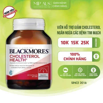 Viên Uống Hỗ Trợ Giảm Cholesterol Và Ngăn Ngừa Các Triệu Chứng Tim Mạch - Blackmores Cholesterol Health - 60 viên