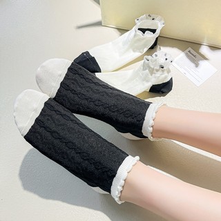 Combo 5 đôi tất nữ cổ lửng cotton thoáng khí ngăn mùi - Vớ nữ cổ vừa phối dày siêu xinh King Shop
