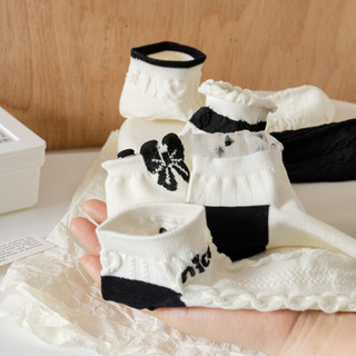 Combo 5 đôi tất nữ cổ lửng cotton thoáng khí ngăn mùi - Vớ nữ cổ vừa phối dày siêu xinh King Shop