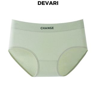 Quần lót nữ cotton kháng khuẩn, Quần chip nữ cạp vừa đáy lót chắc chắn kiểu dáng basic DEVARI L2430