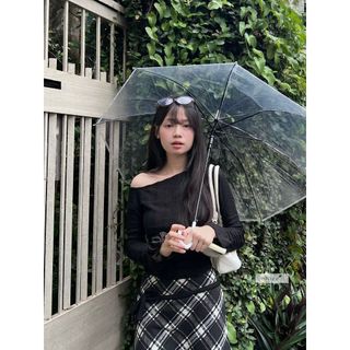 Áo kiểu nữ - áo thun trễ vai nữ thiết kế MIA tay loe dài (TẶNG KÈM DÂY) nhiennhienvintage NAT00028