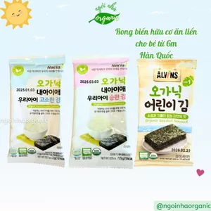 Rong biển hữu cơ ăn liền, tách muối cho bé Alvins/Naeiae - Hàn Quốc