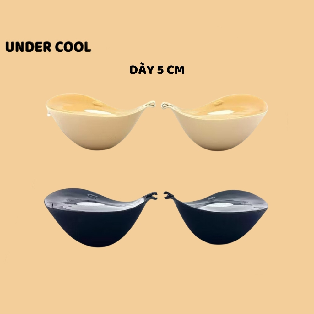 Miếng dán nâng ngực nữ UNDERCOOL, dán ngực silicon dày 5cm giúp nâng ngực, tạo khe vòng 1 căng tròn quyến rũ DT25