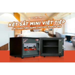 Két Sắt Việt Tiệp Mini Chống Cháy Khoá Cơ KVT205 BLN