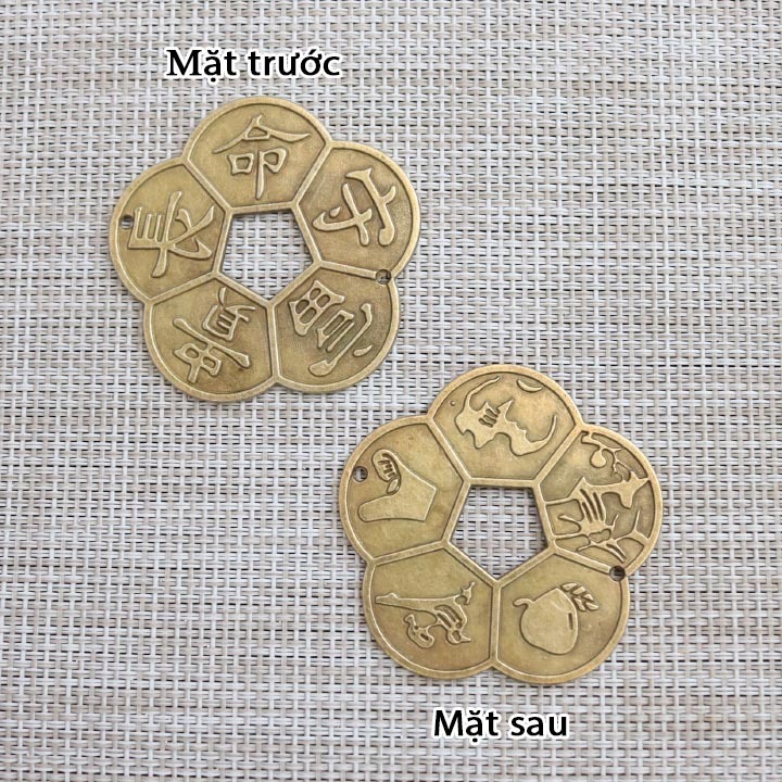 [HÓT] Đồng Xu Hoa Mai 5 Cánh Đồng Mạ Vàng Bỏ Bóp Ví Phong Thuỷ Tài Lộc May Mắn , Giá Sỉ