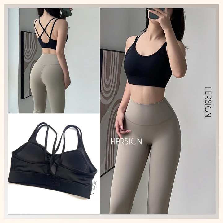 Set đồ tập yoga nữ Đồ tập gym nữ Áo bra quần legging HERSIGN-SMIXB32L20A BST HERSIGN CORELYNE