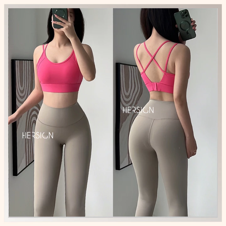 Set đồ tập yoga nữ Đồ tập gym nữ Áo bra quần legging HERSIGN-SMIXB32L20A BST HERSIGN CORELYNE