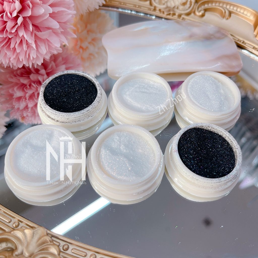 Set nhũ, giấy nhún trang trí móng, set nhũ cánh to, nhũ ẩn