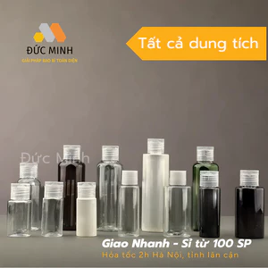 Lọ nhựa chiết mỹ phẩm, serum nắp bật 10ml 20ml 30ml 50ml 60ml 100ml