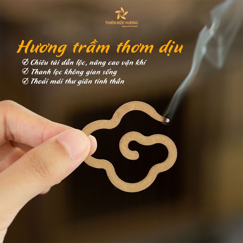 Ảnh Nhang vân mây trầm hương Thiên Mộc Hương - Trầm hương vân mây thơm dịu nhẹ, dùng xông thơm nhà 2