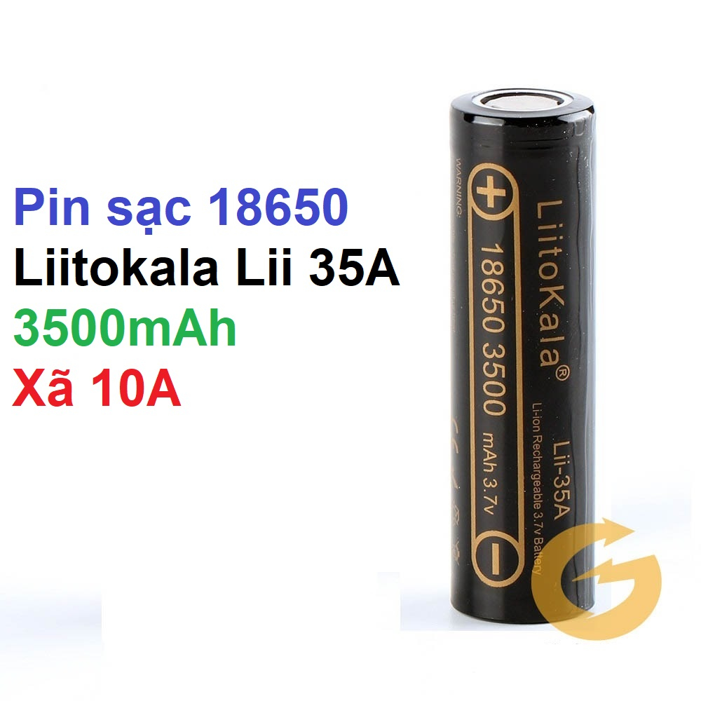 [P31] Pin sạc 18650 LiitoKala lii-35A 18650 3500mAh | Shopee Việt Nam