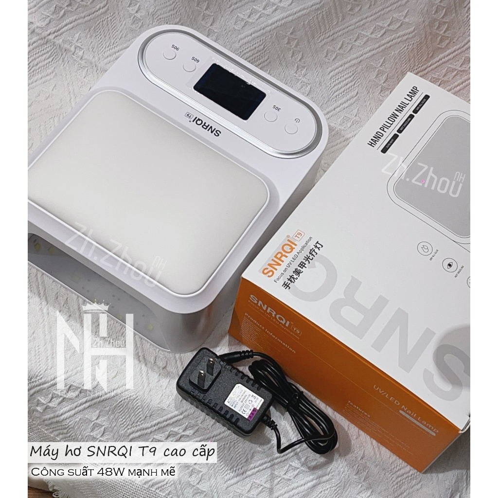 Máy hơ gel T9, máy hơ gel annies , Máy sấy gel cao cấp,có đệm kê tay êm ái phụ kiện nail chính hãng