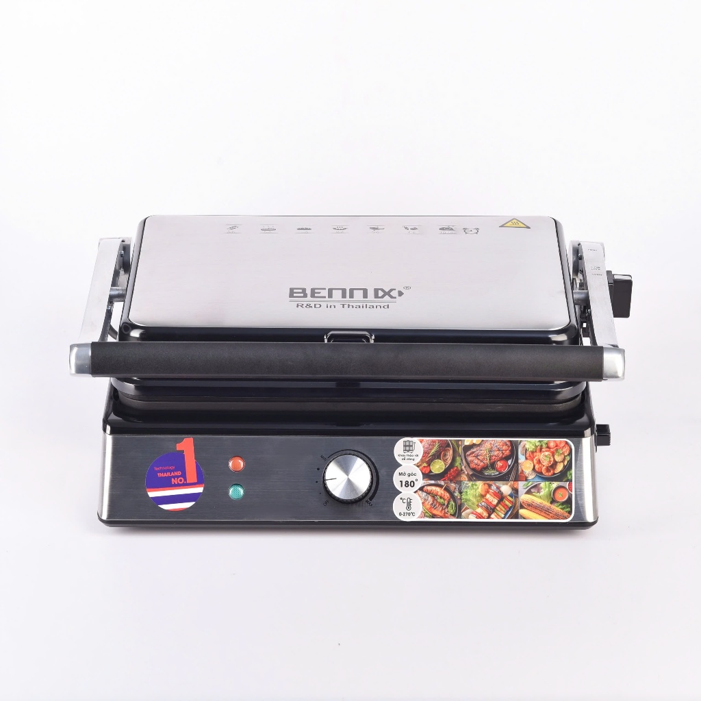 Máy Kẹp Nướng Bánh Mỳ, Bếp Nướng Điện BENNIX BN-901EG, 2200W - Bảo hành chính hãng 24 tháng