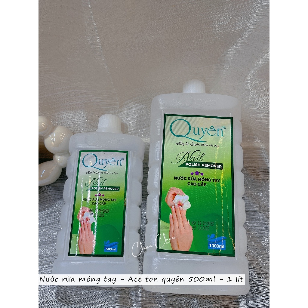 Nước rửa móng tay aceton 1lít, 500ml, dung dịch vệ sinh móng
