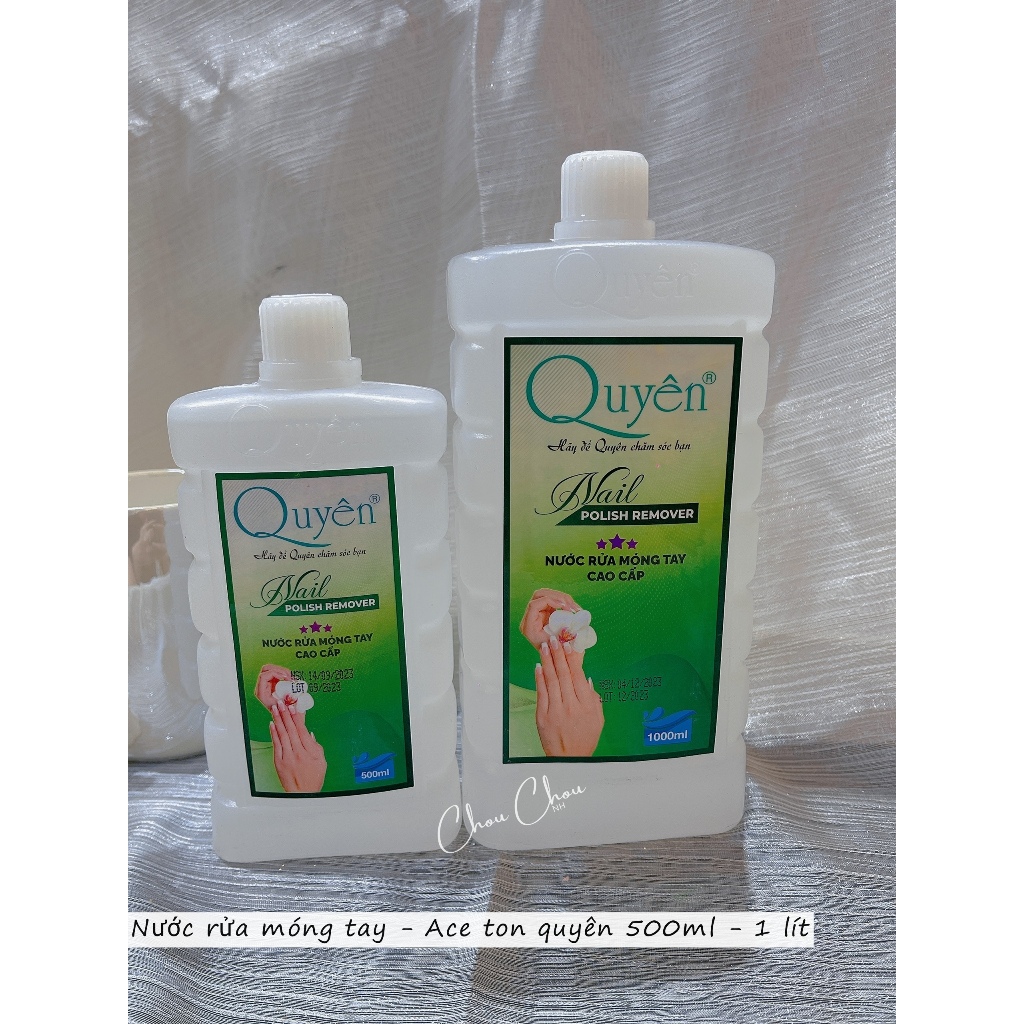 Nước rửa móng tay 1lít, 500ml Chính hãng Quyên ,Axiton, nước ủ tháo móng