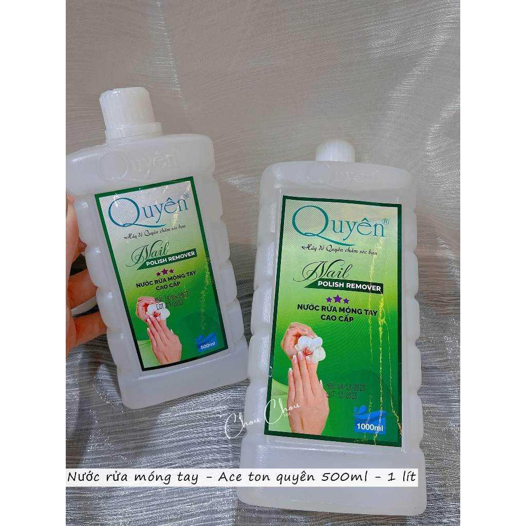 Nước rửa móng tay 1lít, 500ml Chính hãng Quyên ,Axiton, nước ủ tháo móng