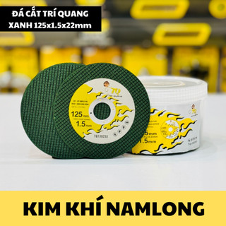 (Hộp 50 viên)  Đá cắt sắt inox 125mm Trí Quang màu xanh