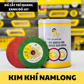 Đá cắt sắt Trí Quang 💪FREE SHIP💪 Lưỡi cắt sắt inox 107x1.4x16mm xanh đỏ 50 viên, hộp 100 viên