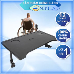 Bàn ăn xe lăn Nikita bằng nhựa ABS, gọn nhẹ, dễ lắp ghép
