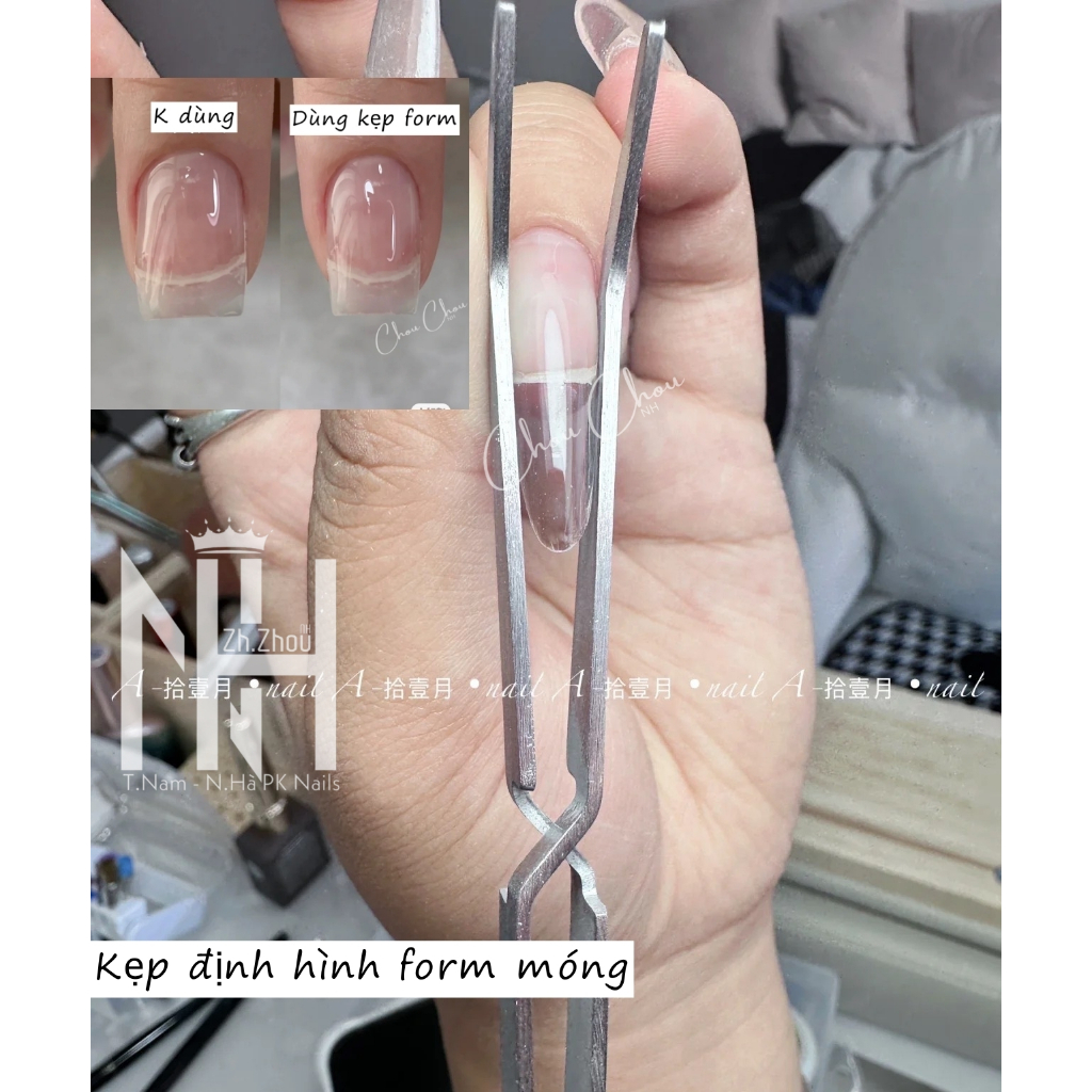 kẹp form móng, Kẹp định hình móng bột/lụa/gel/giấy nhíp tạo phom móng cực đẹp chuyên dụng cho dân làm móng