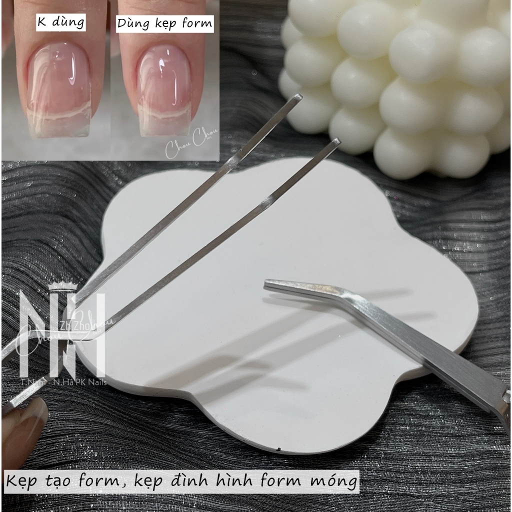 kẹp form móng, Kẹp định hình móng bột/lụa/gel/giấy nhíp tạo phom móng cực đẹp chuyên dụng cho dân làm móng