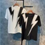 Áo thun 2 tia sét cổ tròn, áo hotren thời trang 2024 Menswear Cotton poly dày dặn co giãn ob1060
