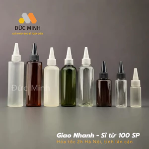 Lọ nhựa chiết mỹ phẩm, serum nắp nhọn nhỏ giọt nhiều màu 20ml, 30ml, 50ml, 60ml, 100ml