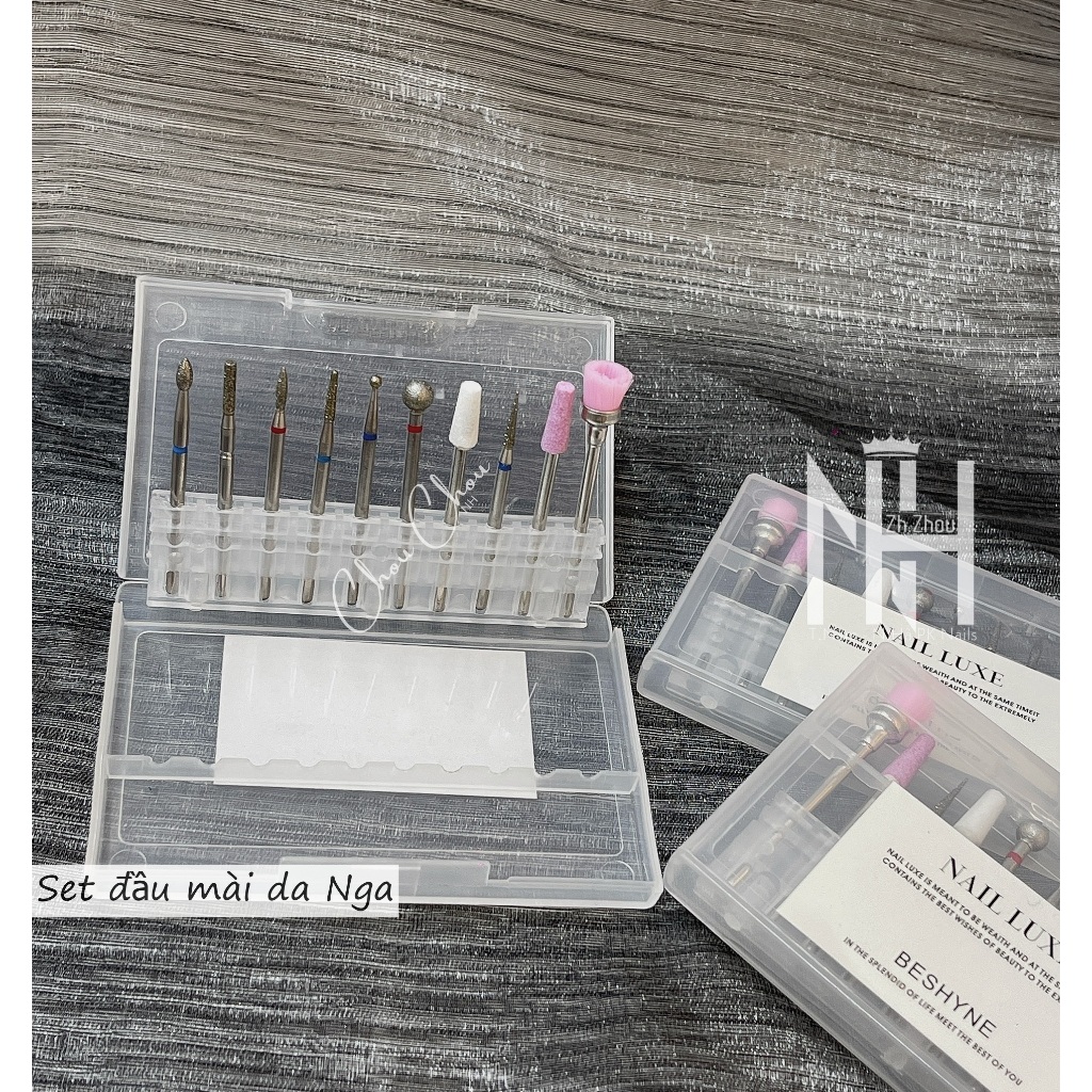 Set đầu mài da cao cấp,đầu mài da nga cao cấp, đầu mài khoé, phụ kiện làm móng